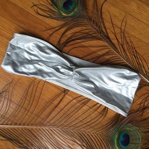 Silver American Apparel Bandeau Bra
