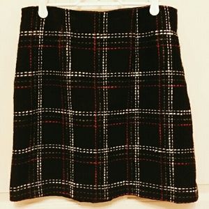 Plaid pencil skirt