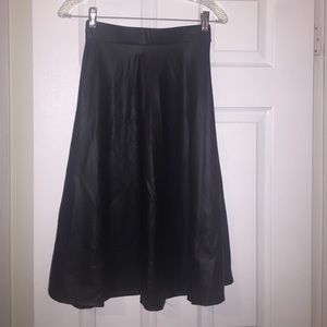 GUESS Black leather A-line skirt: Size XS