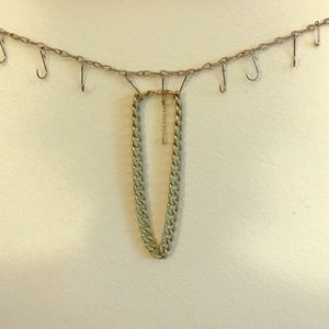 Gold and turquoise chain necklace☄️