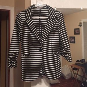 Black and White Striped Jacket