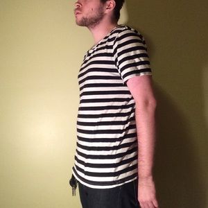 H&M Striped Tee Shirt Medium NWOT