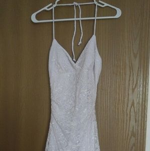 Halter top white dress