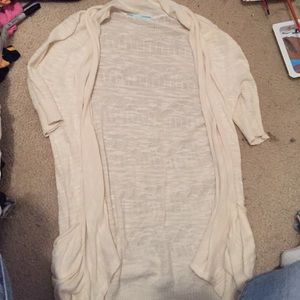 Off-White Short-Sleeve Cardigan