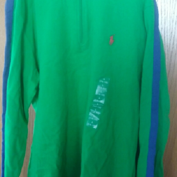 #Ralph# lauren little boys suede half zip jersey - Picture 8 of 8