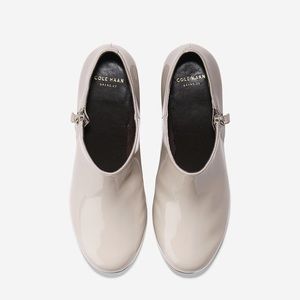 Callie patent waterproof booties