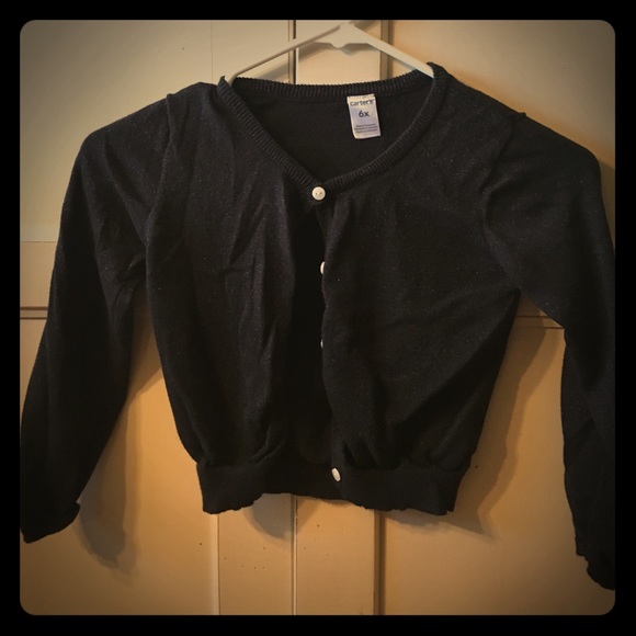 Black sparkle carters cardigan 6x
