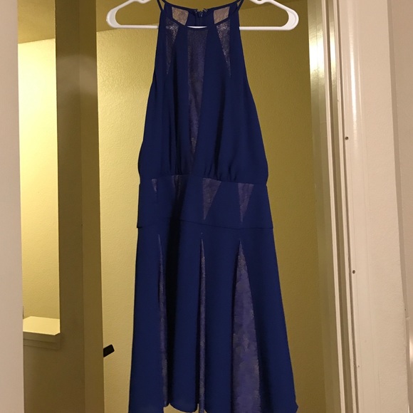 Bcbg blue lace dress