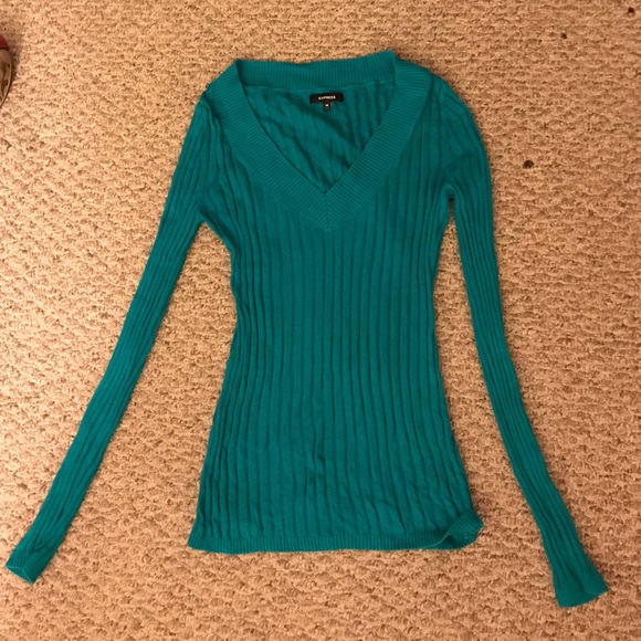 Super cute blue turquoise Express sweater medium