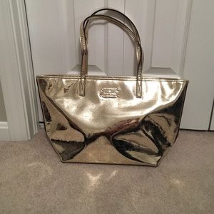 Kate Spade metallic gold bag