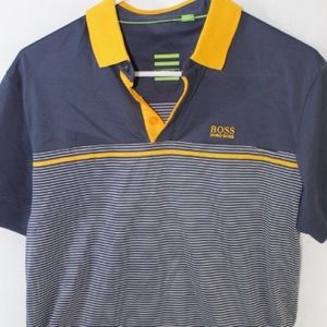 Hugo Boss Navy/Yellow Golf Polo
