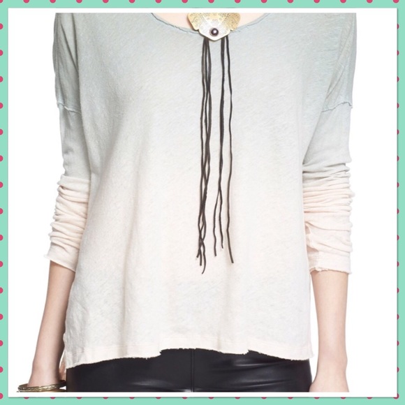 Free People Tops - Free People Starry Night Linen Blend Tee NWT Small