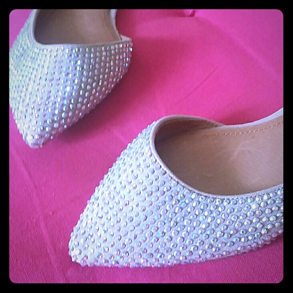 Steve Madden Shoes - Steve Madden Glitter Studded Pointy Toe Flats