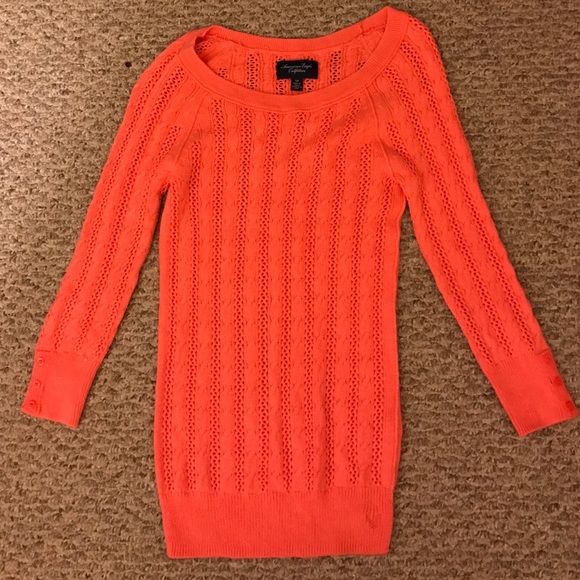 Coral scoop neck American Eagle sweater
