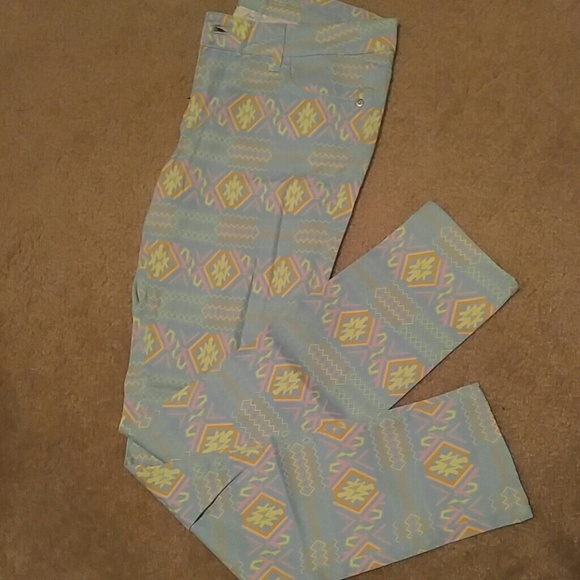 Tribal print skinny jeans size 5/6