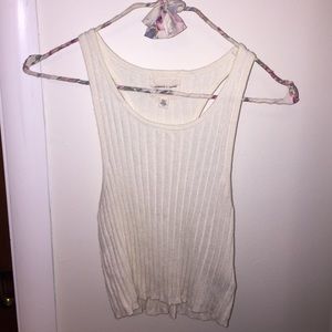 Ribbed Cream Tank