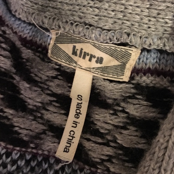 Patterned knit button up cardigan sweater - Picture 3 of 4