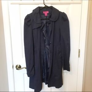 Dark blue trenchcoat