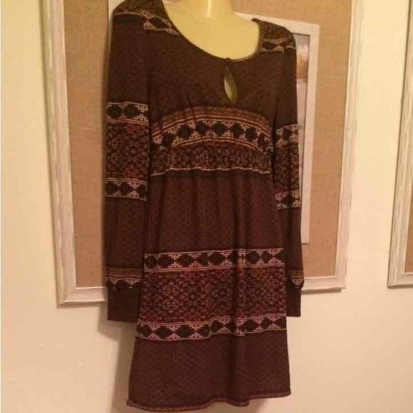 Speechless Brown Printed Minidress - Small