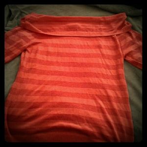 Ashley Stewart Hot Pink off shoulder sweater