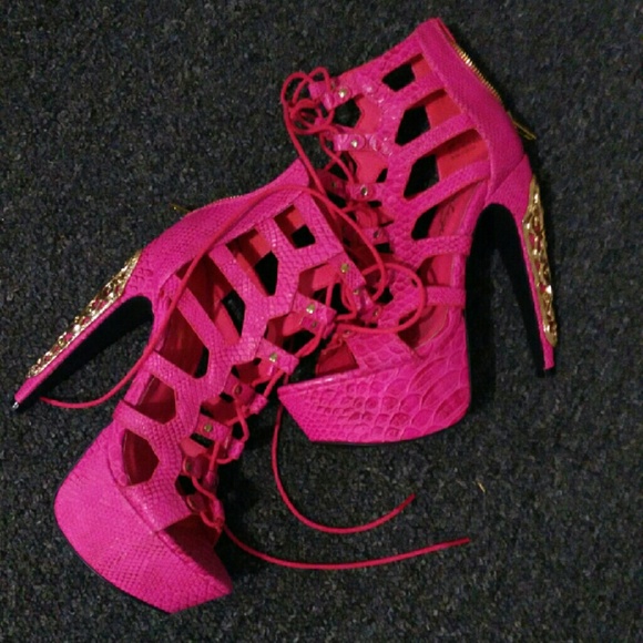 Pink high heels