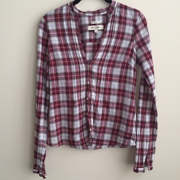 Abercrombie kids Sheer Plaid Shirt