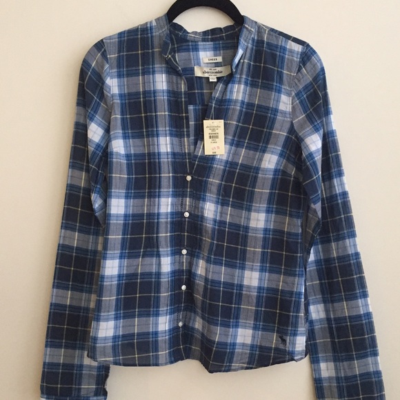 Abercrombie kids Sheer Plaid Shirt