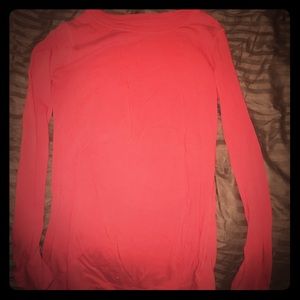 Forever 21 Vibrant Orange Long Sleeve Form-Fit Top
