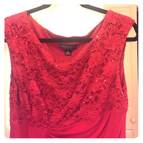 Red party dress