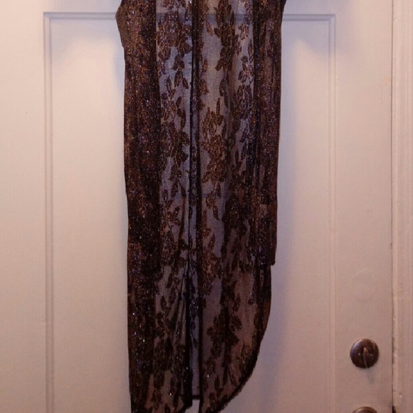 Kimono Cardigan Sparkle Floral - Picture 2 of 4