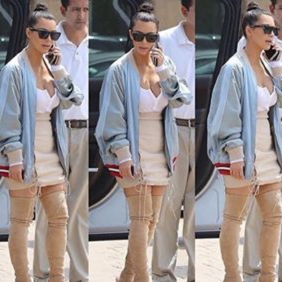 🏆HOST PICK🏆 Thigh High Boots Taupe - Picture 3 of 3