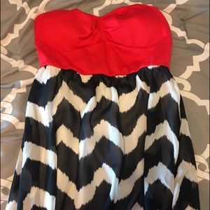 High/low chevron dress