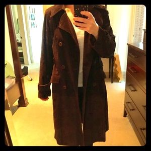 J.Crew Brown Corduroy Long Peacoat size M