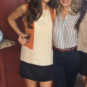 Color block shift dress