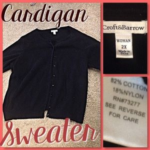 Croft&Barrow 3/4 sleeve cardigan sweater