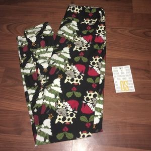 Lularoe OS cow Christmas leggings