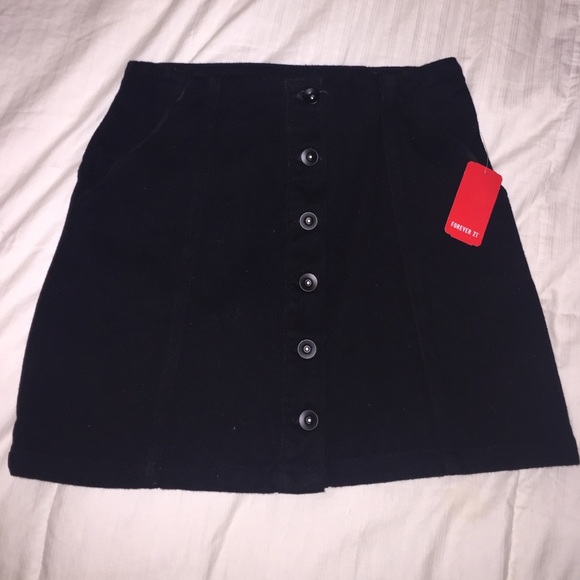black jean skirt