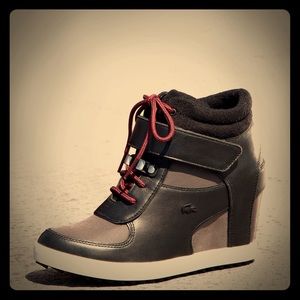 Lacoste sneaker wedges 6.5