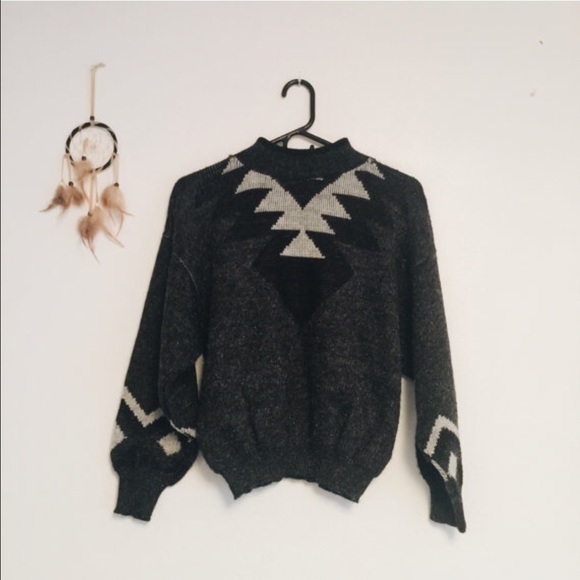 80s Vintage Southwestern Tribal Sweater