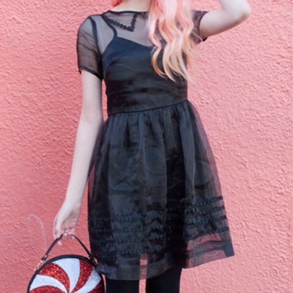 Black Dear Creatures Peter Pan Collar Dress