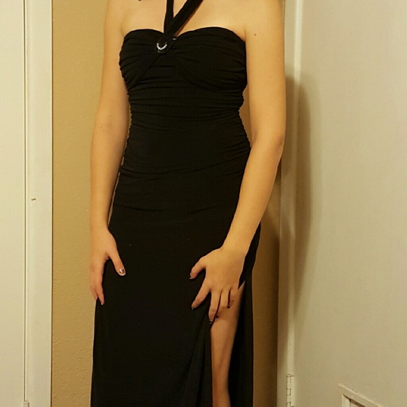 Trixxi Black full length evening dress