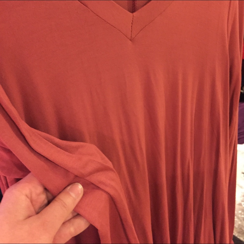 S-L Hi Low Bottom Hem Tunic Dress hidden pocket - Picture 4 of 5