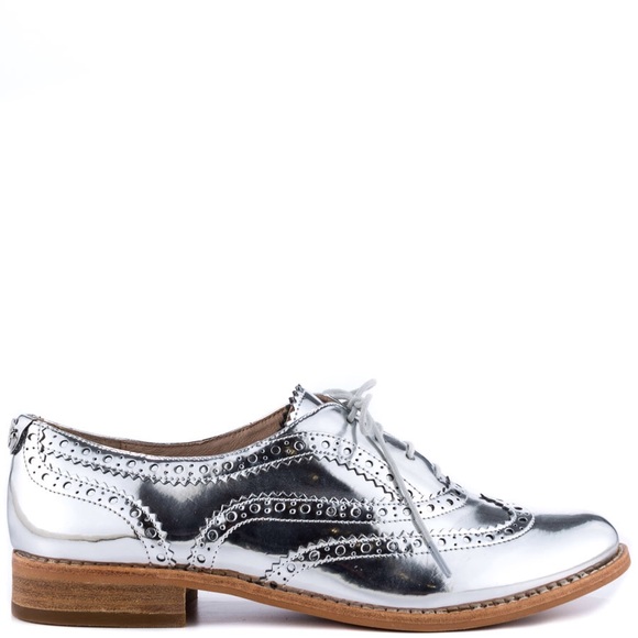 Sam Edelman Jerome Oxfords Silver Tone 6