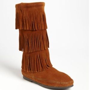 Minnetonka 3 layer fringe boot