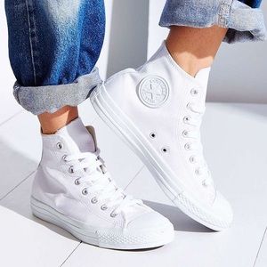 White Leather High-Top Converse