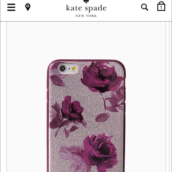 ❌SOLD❌Kate Spade Encore Rose IPhone 6s plus Case - Picture 3 of 4