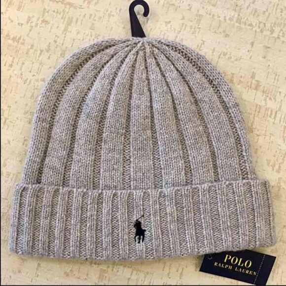 gray polo beanie