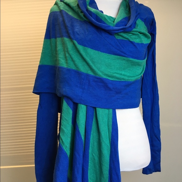 Stripped open drape sweater