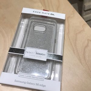 Samsung galaxy S6 edge Dual layer Glitter Case.