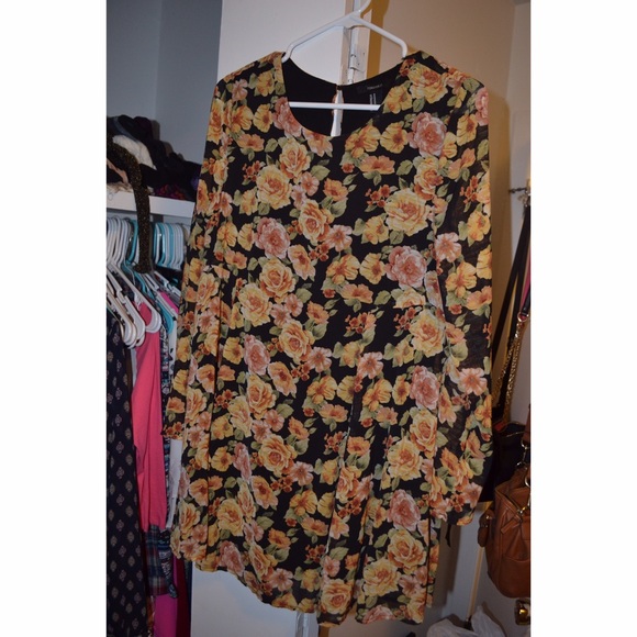 Floral long sleeve dress